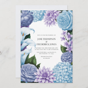 Glacier Bluebell/Soft Periwinkle & Winter Wisteria Invitation