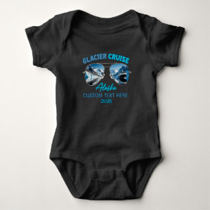 Glacier Cruise Alaska Scenic Icebergs, Mountains Baby Bodysuit