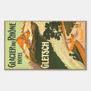 Glacier Du Rhone Hotel Gletsch Rectangular Sticker