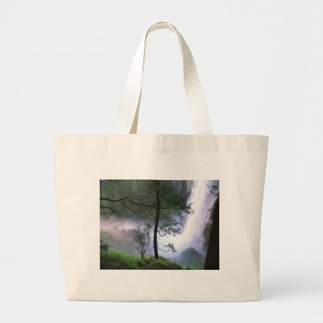 Glacier Falls Large Tote Bag (Front)