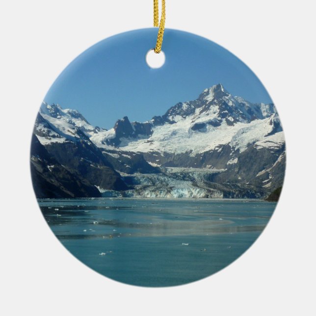 Glacier-Fed Waters of Alaska Ceramic Tree Decoration (Front)