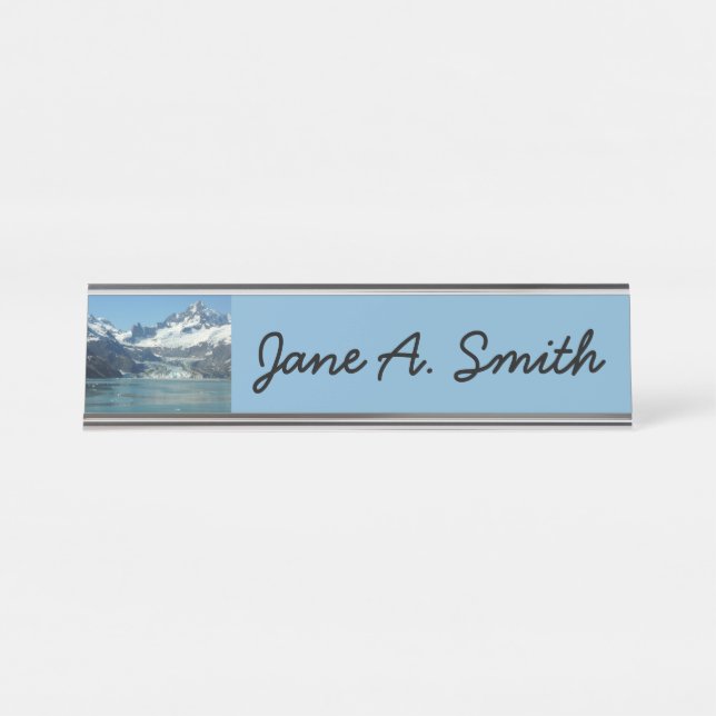 Glacier-Fed Waters of Alaska Desk Name Plate (Front)
