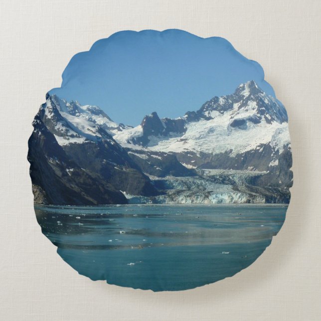 Glacier-Fed Waters of Alaska Round Cushion (Front)