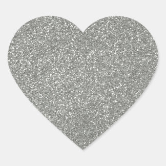 Glacier Grey with faux Glitter Heart Sticker