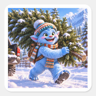 Glacier Grinch & Christmas Tree Festive Stickers