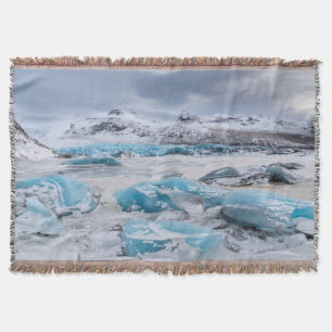 Glacier Ice landscape, Iceland Throw Blanket