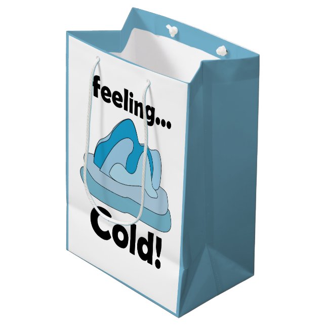 Glacier Iceberg Feeling Cold Funny Medium Gift Bag (Front Angled)