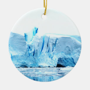 Glacier in Antarctica Ceramic Tree Decoration