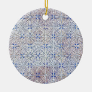 Glacier Lace — Delicate Snowflake Pattern Ceramic Tree Decoration