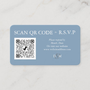 Glacier Lake Blue Coloured QR Code Enclosure Card