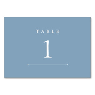 Glacier Lake coloured wedding table number