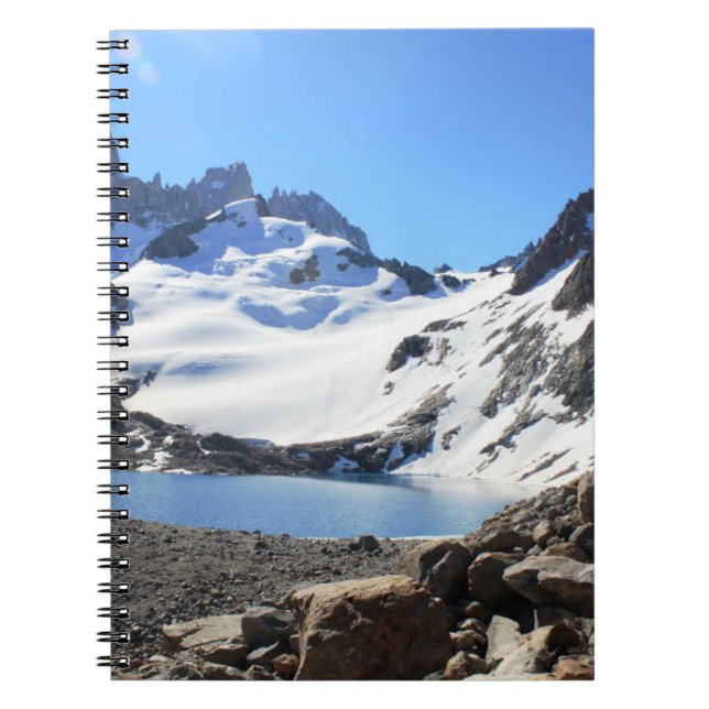 Glacier Lake Near Mount Fitz Roy Spiral Notebook (Front)