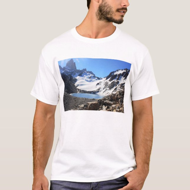 Glacier Lake Near Mount Fitz Roy T-Shirt (Front)