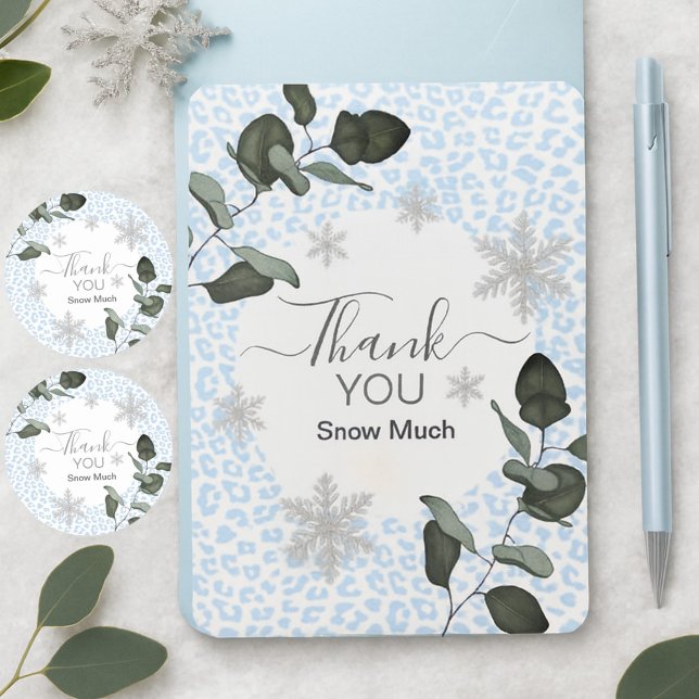 Glacier Leopard Winter Thank You Card (Creator Uploaded)