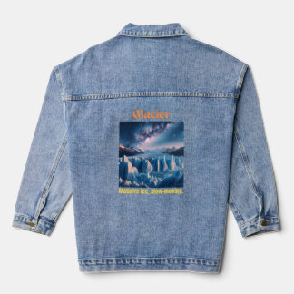 Glacier Massive Ice Navy Blue Tee Denim Jacket