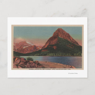 Glacier, MT - View of Grinnell Mt. & Swiftcurren Postcard