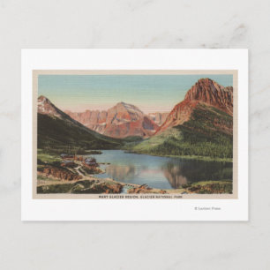 Glacier, MT - View of the Many Glacier Region Postcard