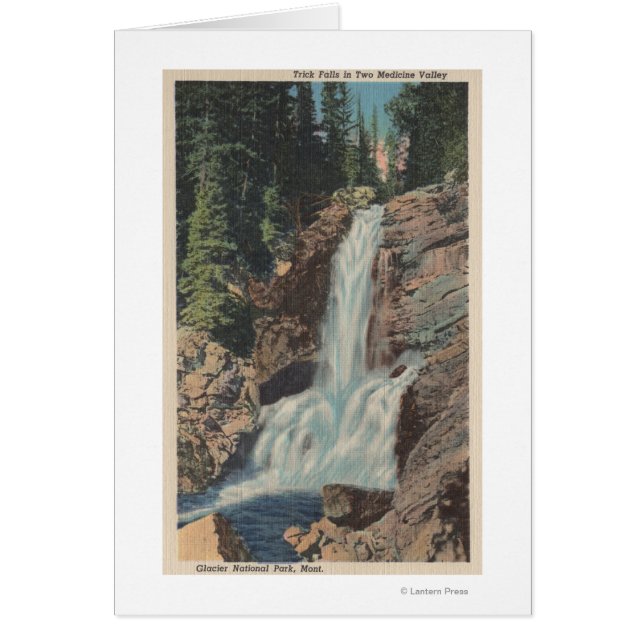 Glacier, MT - View of Trick Falls & Medicine (Front)