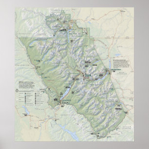 Glacier National Park 2026 map Poster
