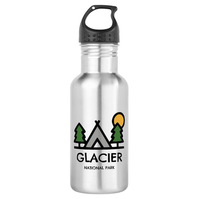 Glacier National Park 532 Ml Water Bottle (Front)