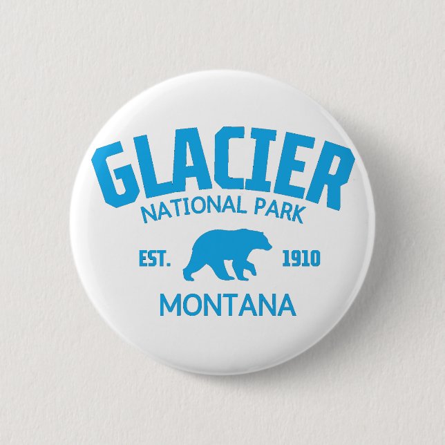 Glacier National Park 6 Cm Round Badge (Front)
