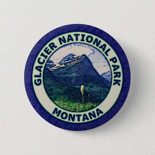 Glacier National Park 6 Cm Round Badge (Front)