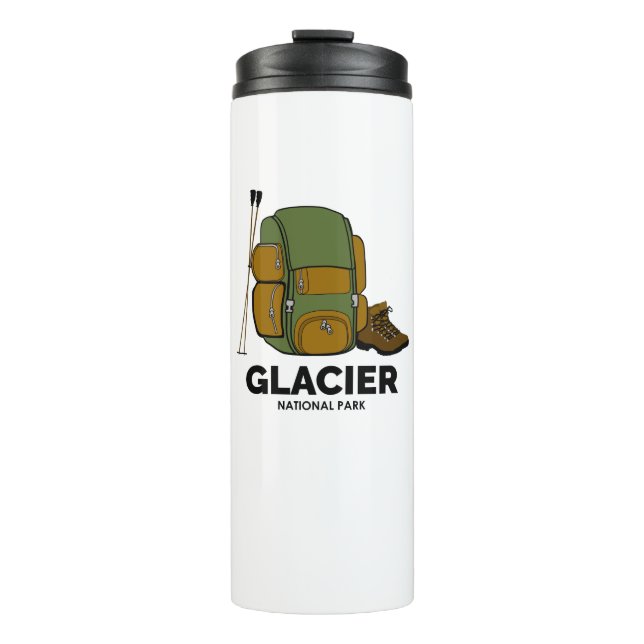 Glacier National Park Backpack Thermal Tumbler (Front)