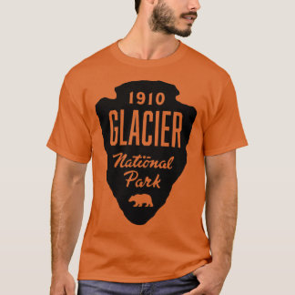 Glacier National Park Bear Arrowhead Black T-Shirt
