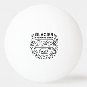 Glacier National Park Bear Emblem Ping Pong Ball