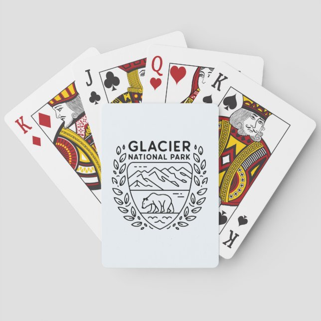 Glacier National Park Bear Emblem Playing Cards (Back)