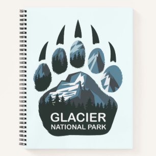 Glacier National Park Bear Paw Notebook
