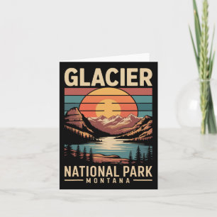Glacier National Park Bear Vintage Montana Hiking Card
