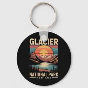 Glacier National Park Bear Vintage Montana Hiking  Key Ring