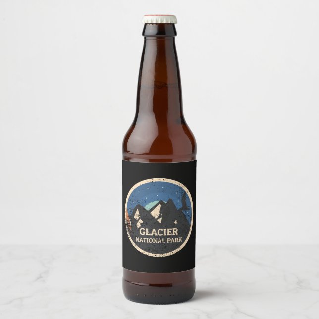 Glacier National Park Beer Bottle Label (Front)