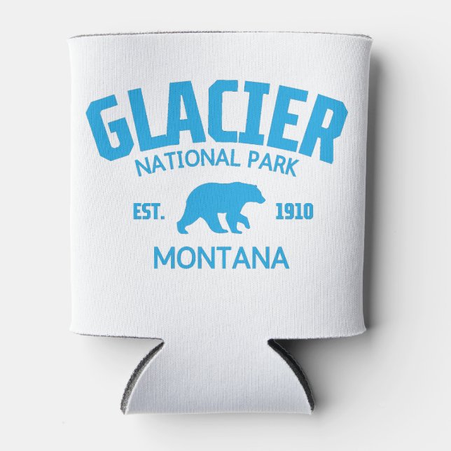 Glacier National Park Can Cooler (Front)