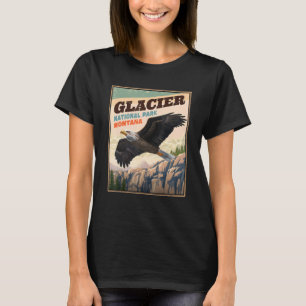 Glacier National Park Eagle Vintage Look T-Shirt