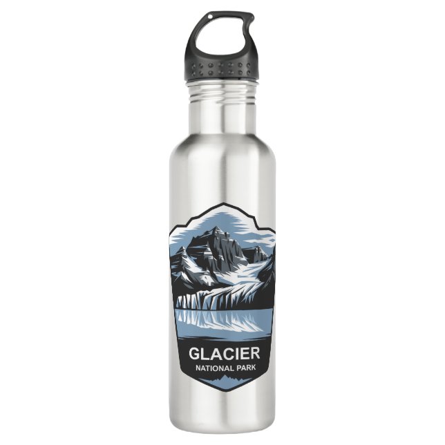 Glacier National Park Emblem 710 Ml Water Bottle (Front)