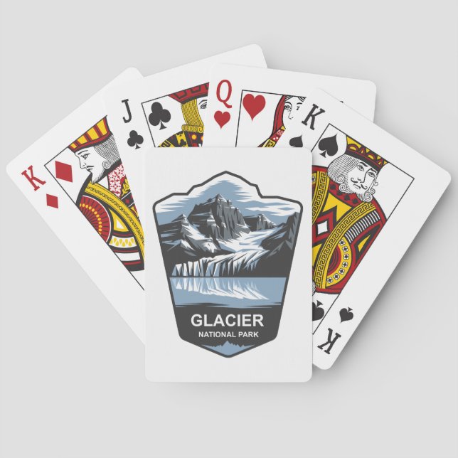 Glacier National Park Emblem Playing Cards (Back)