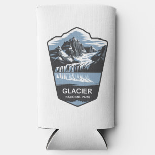 Glacier National Park Emblem Seltzer Can Cooler