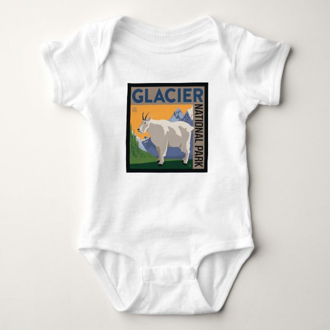 Glacier National Park | Goat Baby Bodysuit (Front)