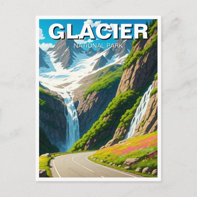 Glacier National Park Going-to-the-sun road Postcard (Front)