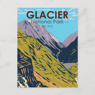 Glacier National Park Going to the Sun Road Postcard
