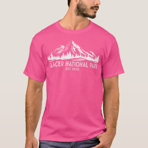 Glacier National Park Graphic Mountains Hiking Tre T-Shirt