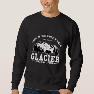 Glacier National Park Grizzly Bear Hiking Vacation Sweatshirt