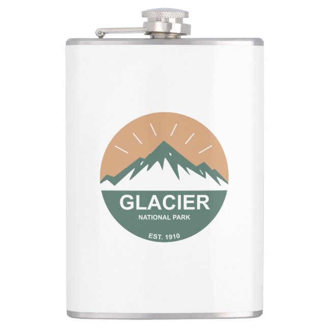 Glacier National Park Hip Flask (Front)