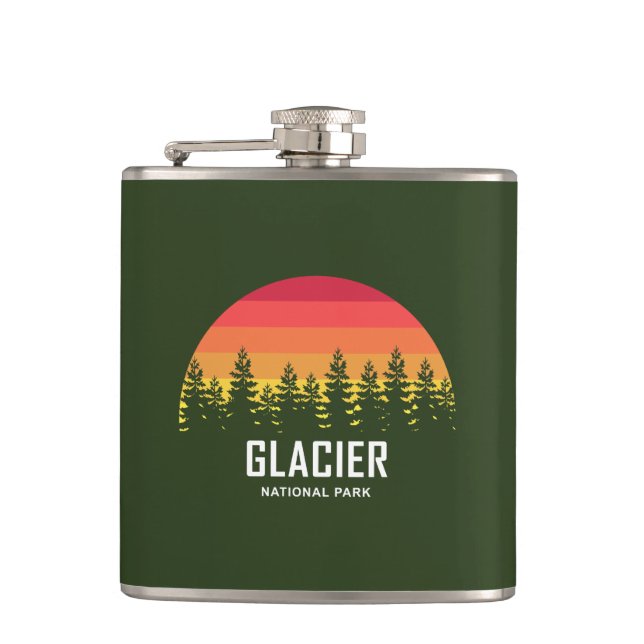 Glacier National Park Hip Flask (Front)