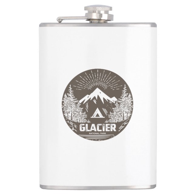 Glacier National Park Hip Flask (Front)