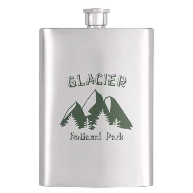 Glacier National Park Hip Flask (Front)