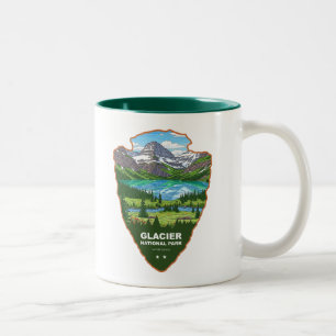Glacier National Park Montana Arrowhead Two-Tone Coffee Mug