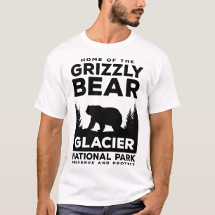 Glacier National Park Montana Camping Protect Griz T-Shirt